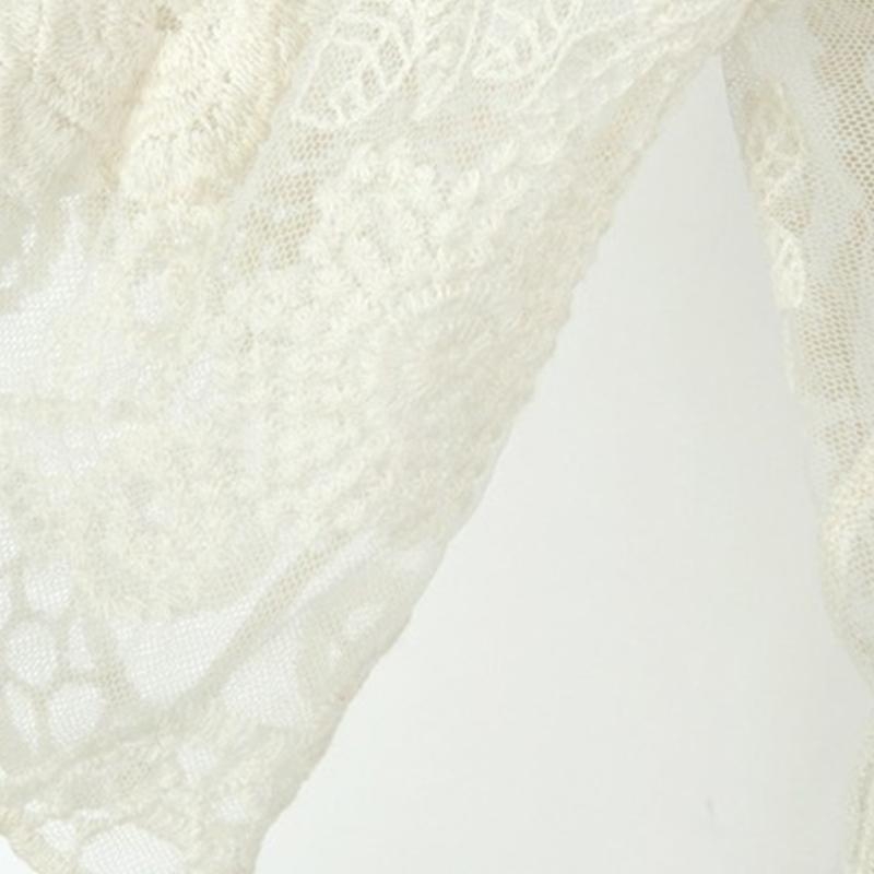Kimono Sheer Floral - Женское летнее кружевное кимоно с открытым