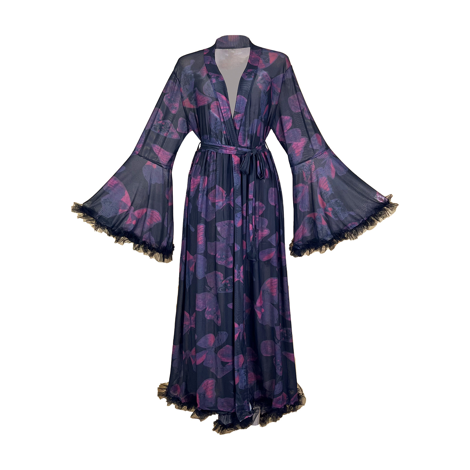 Летний прозрачный халат из сет – обзор и цена Kimono Sheer Floral
